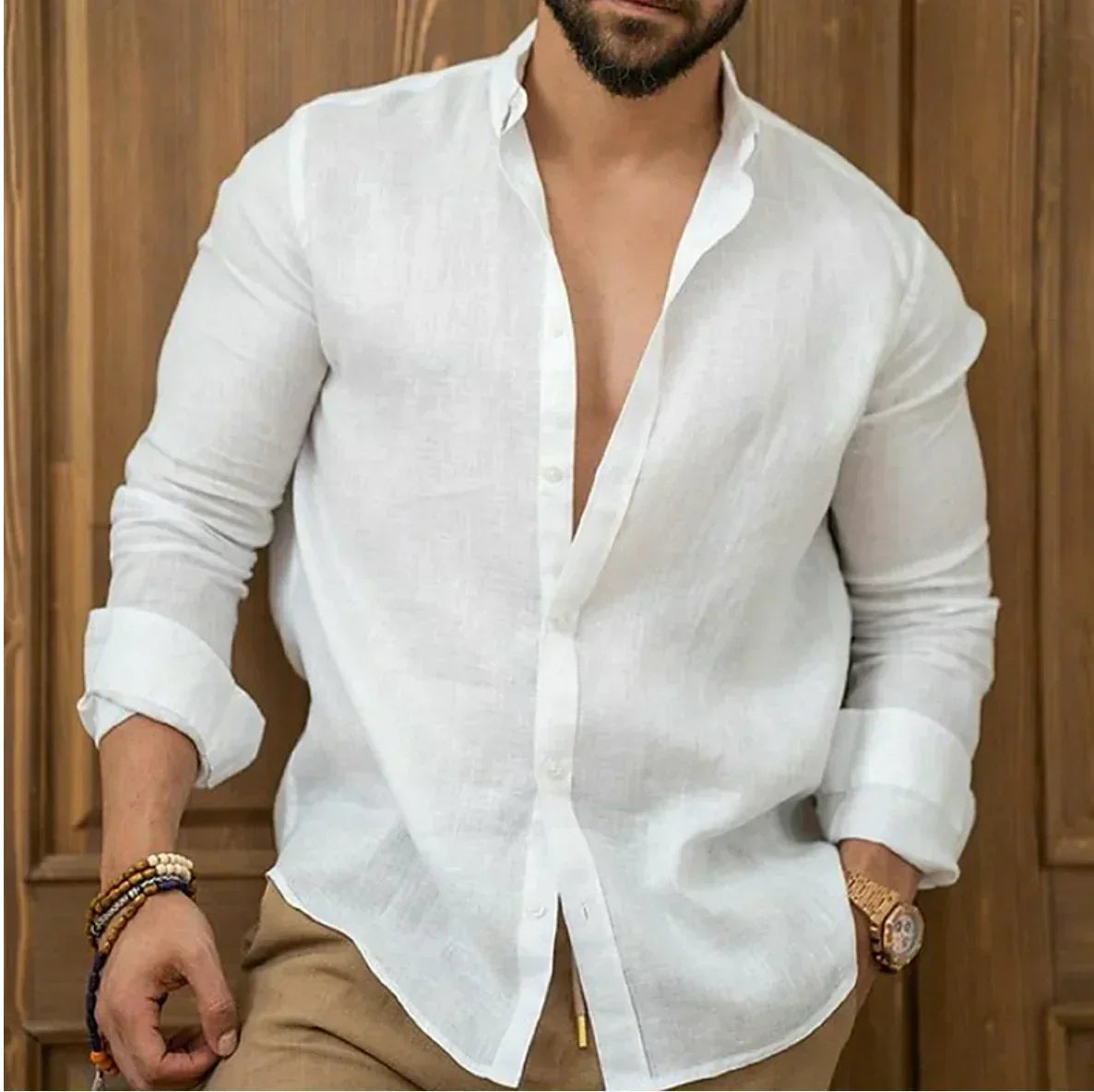 Ethan | Camisa Clásica de Lino Transpirable para Hombre 2