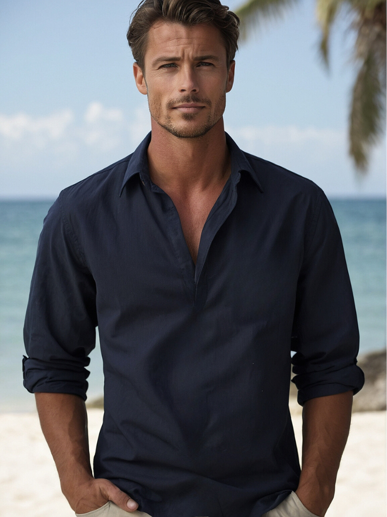 Gino | Camisa de Lino Elegante y Confortable para Hombre 0