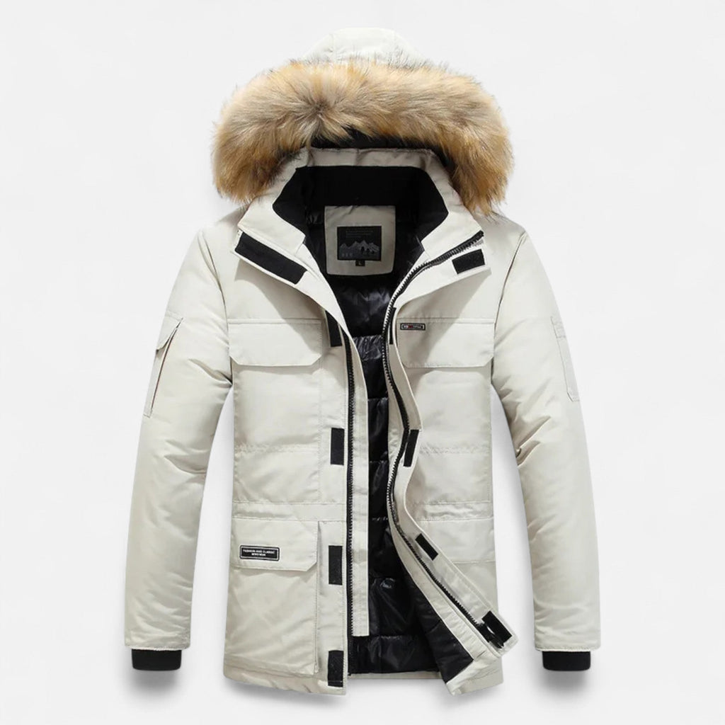Diego | Parka de Plumón de Invierno para Hombre con Capucha y Forro Polar - Noa Lagos