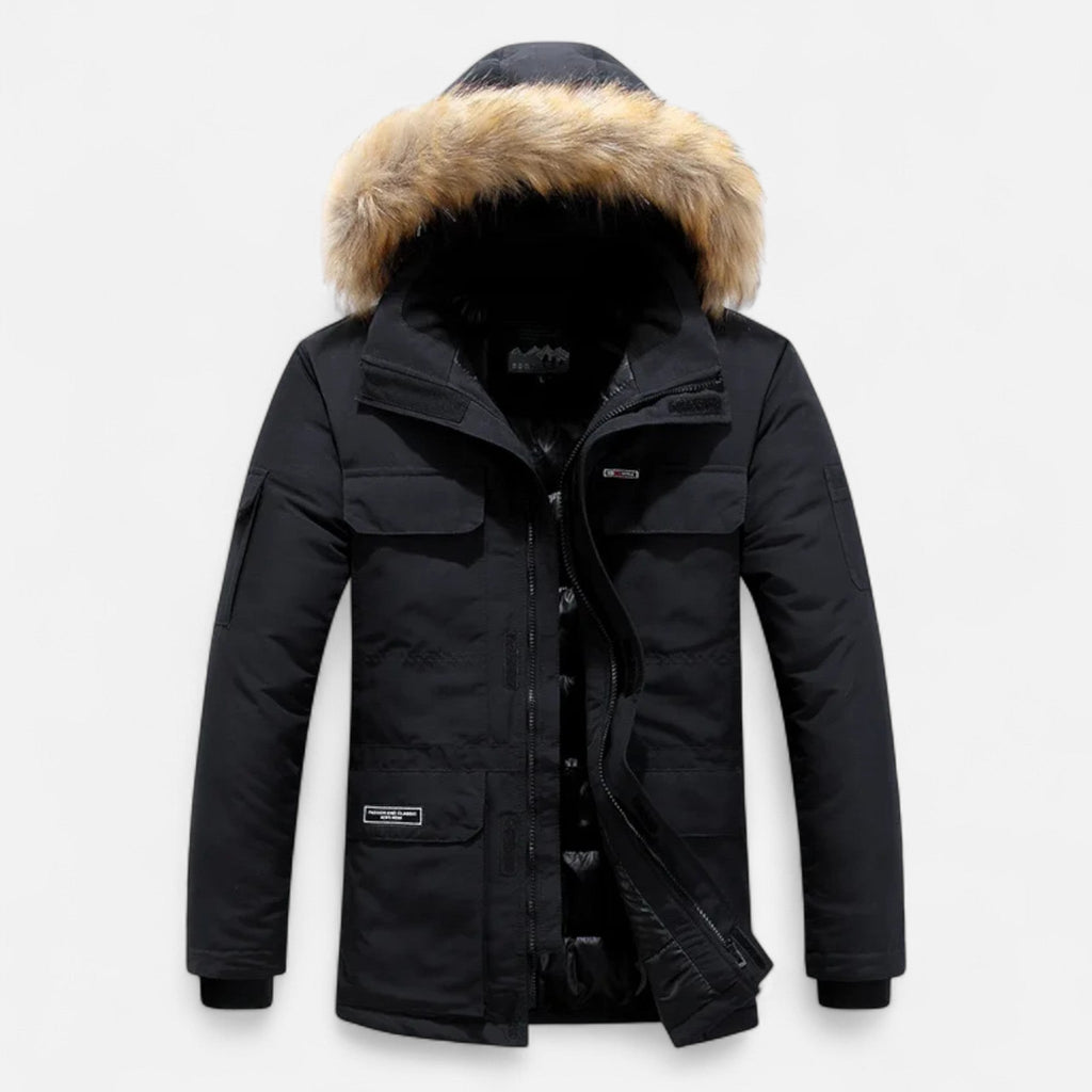 Diego | Parka de Plumón de Invierno para Hombre con Capucha y Forro Polar - Noa Lagos