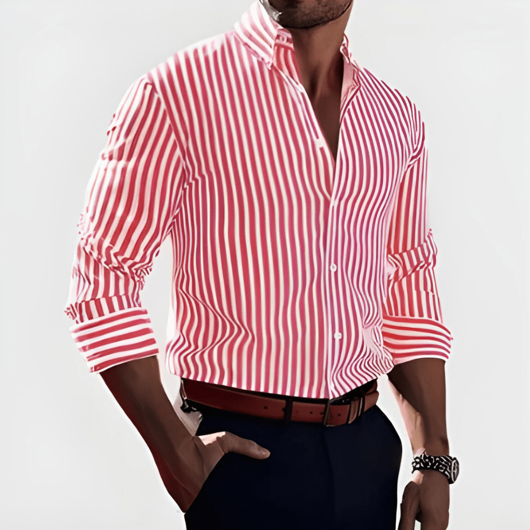 Ethan | Camisa Slim Fit Elegante de Rayas Verticales - Noa Lagos