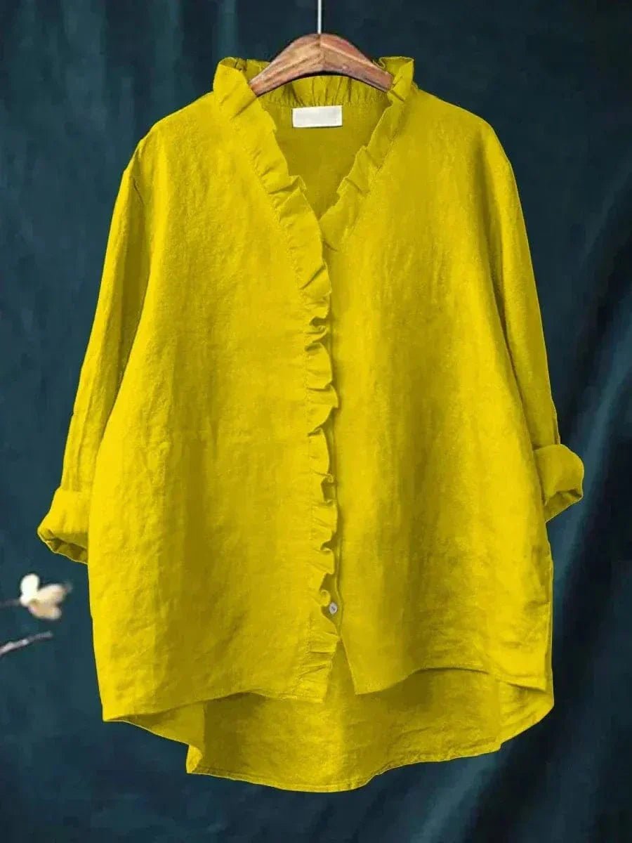 Sofía | Blusa de Lino con Volantes para Mujer Transpirable de Verano - Noa Lagos