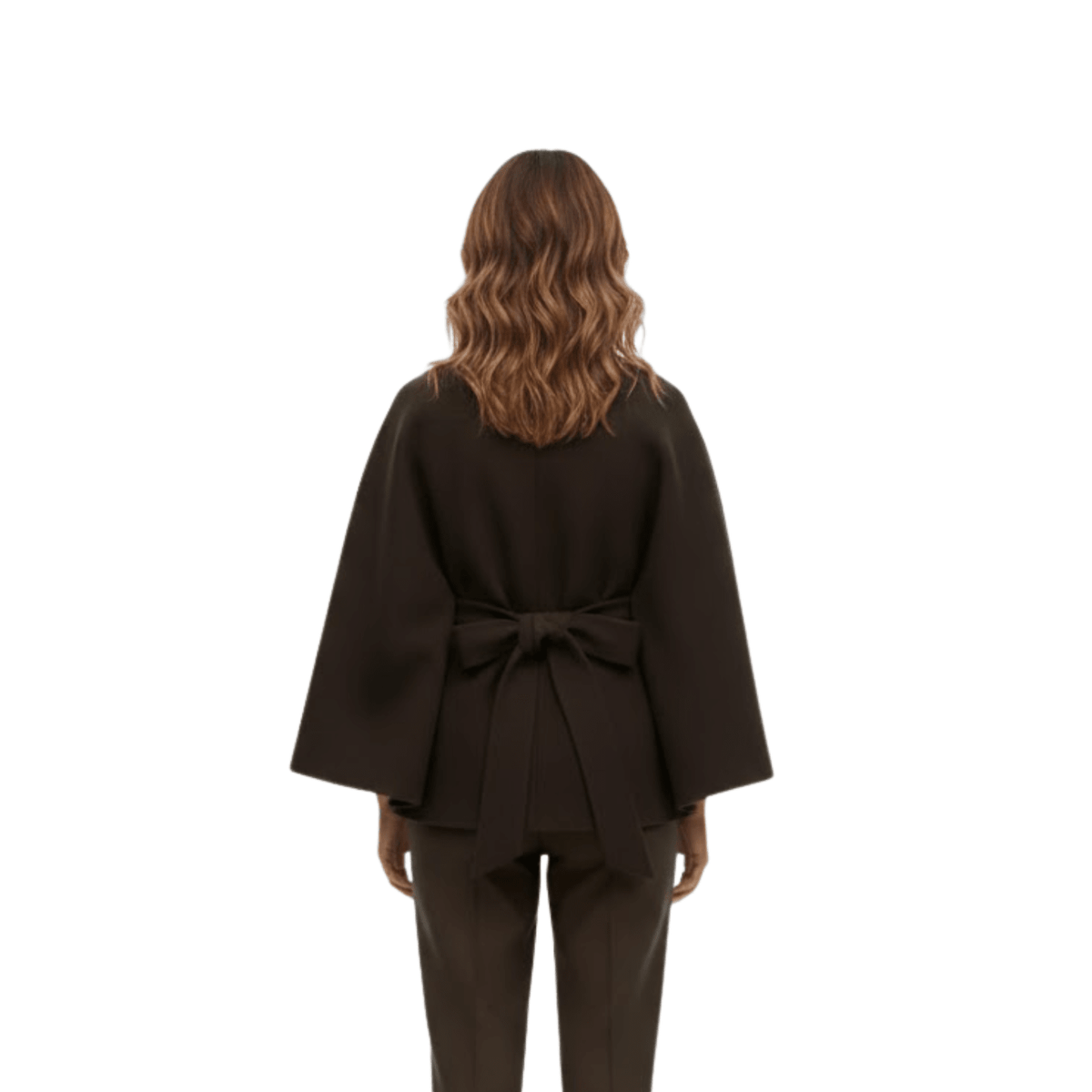 Sofía | Capa Estructurada con Cinturón y Cuello Alto para Mujer - Noa Lagos
