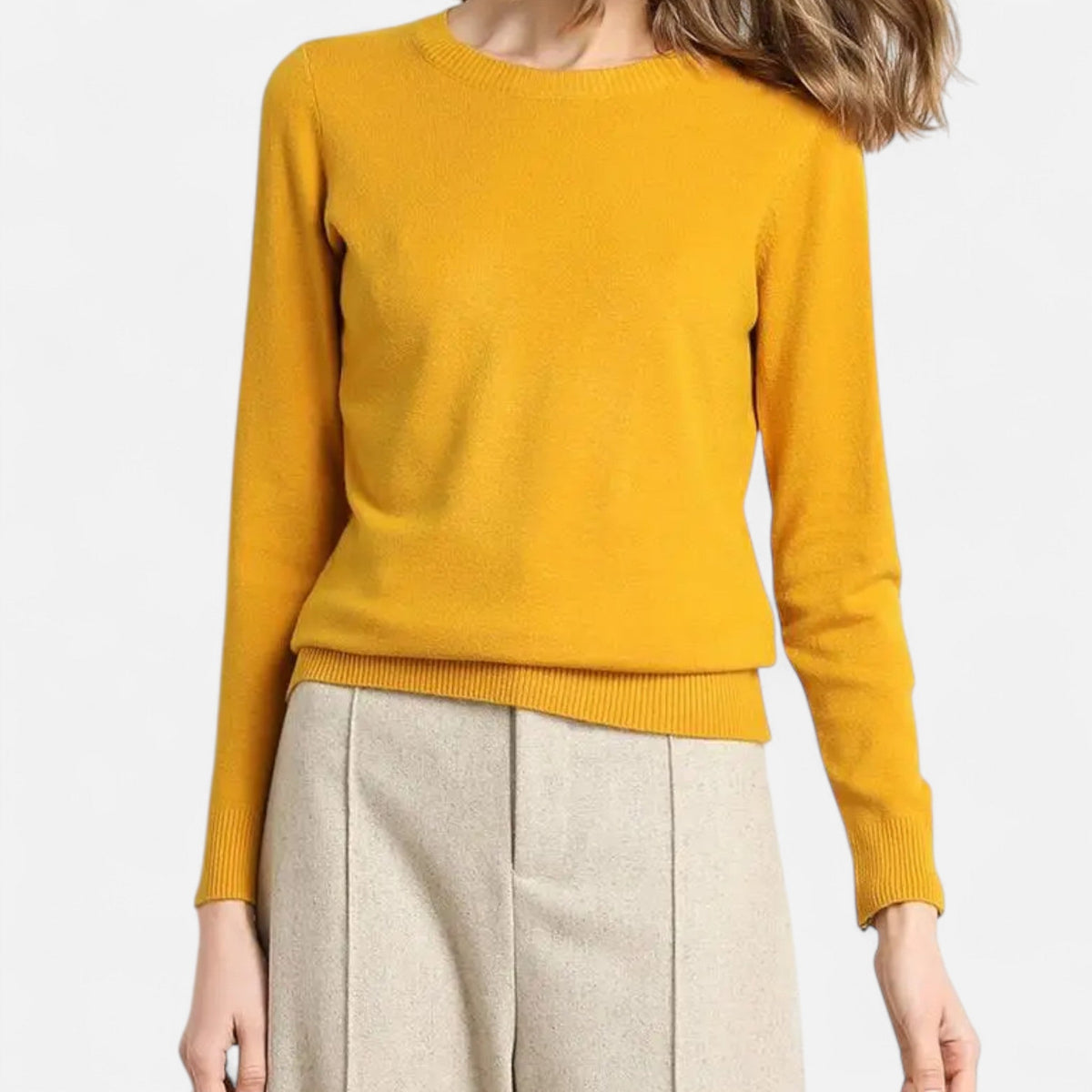 Sofía | Suéter de Lana Merino para Mujer con Cuello Redondo Elegante - Noa Lagos
