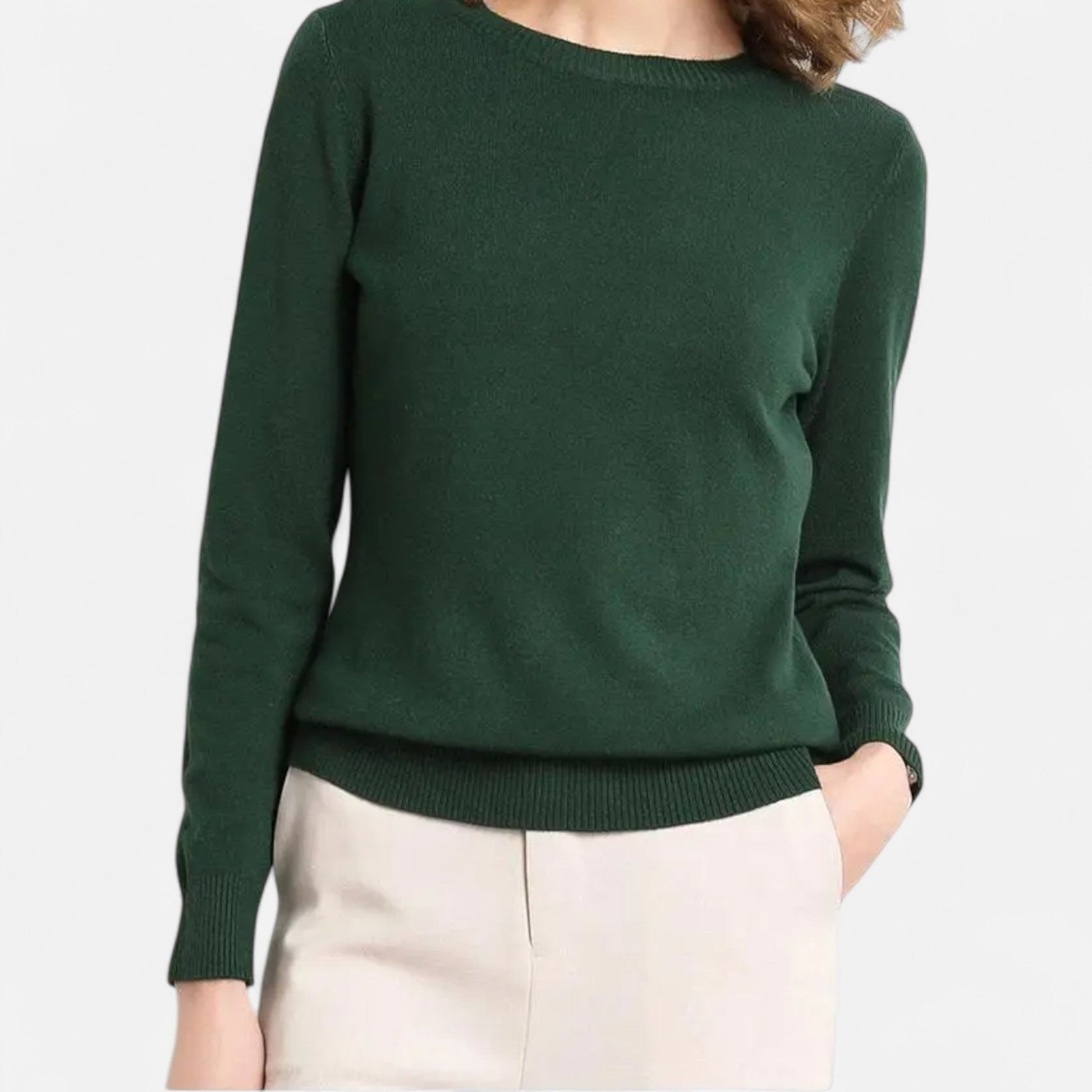 Sofía | Suéter de Lana Merino para Mujer con Cuello Redondo Elegante - Noa Lagos