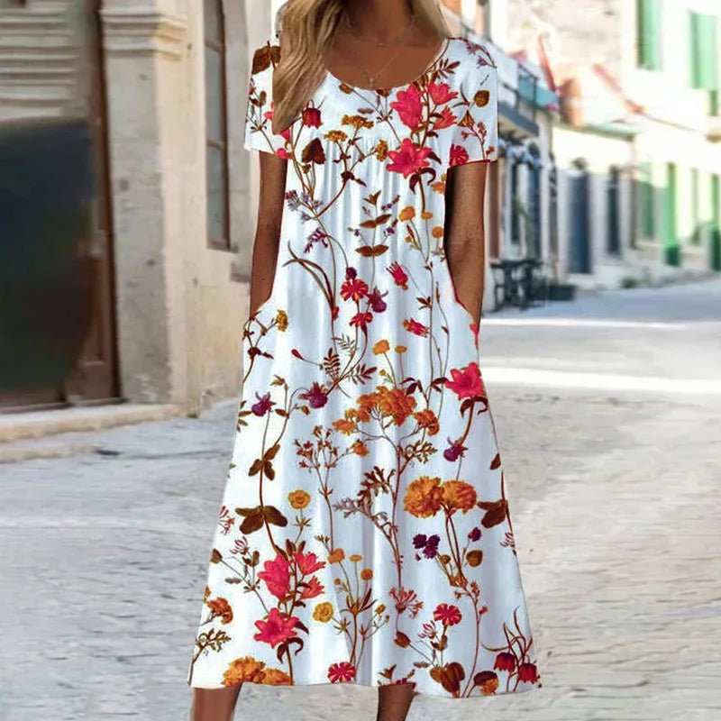 Sofia | Vestido de Verano Midi con Estampado Floral - Noa Lagos